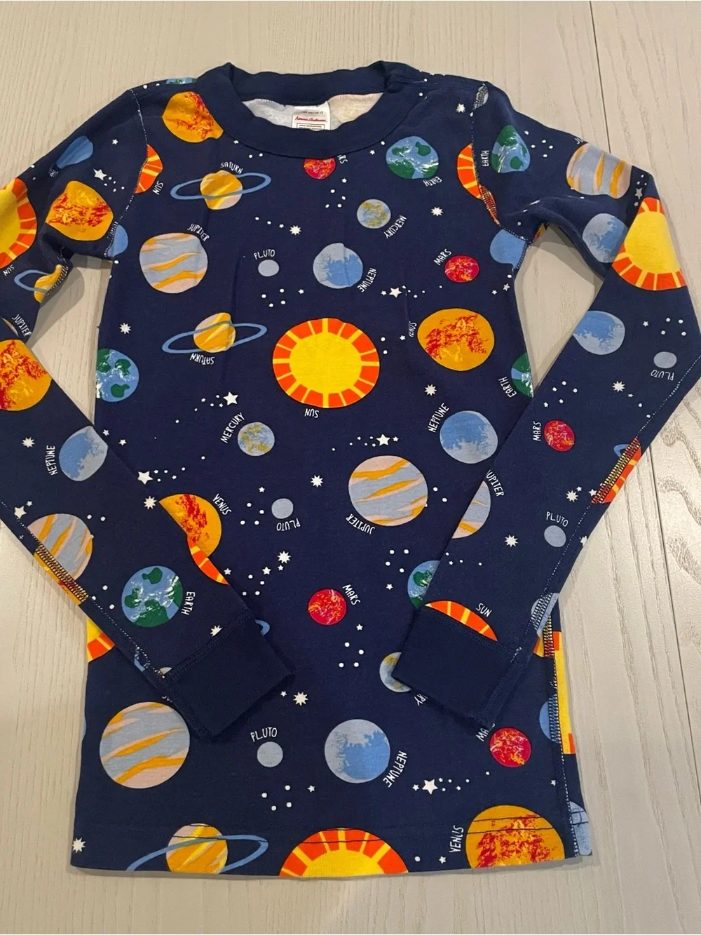 Hanna Andersson HannaJams Long John Pajama Set Milky Way Space Planet - 12 150